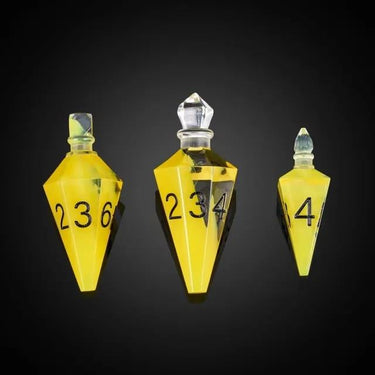 Yellow Potion Resin -  7pcs RPG Dice Set